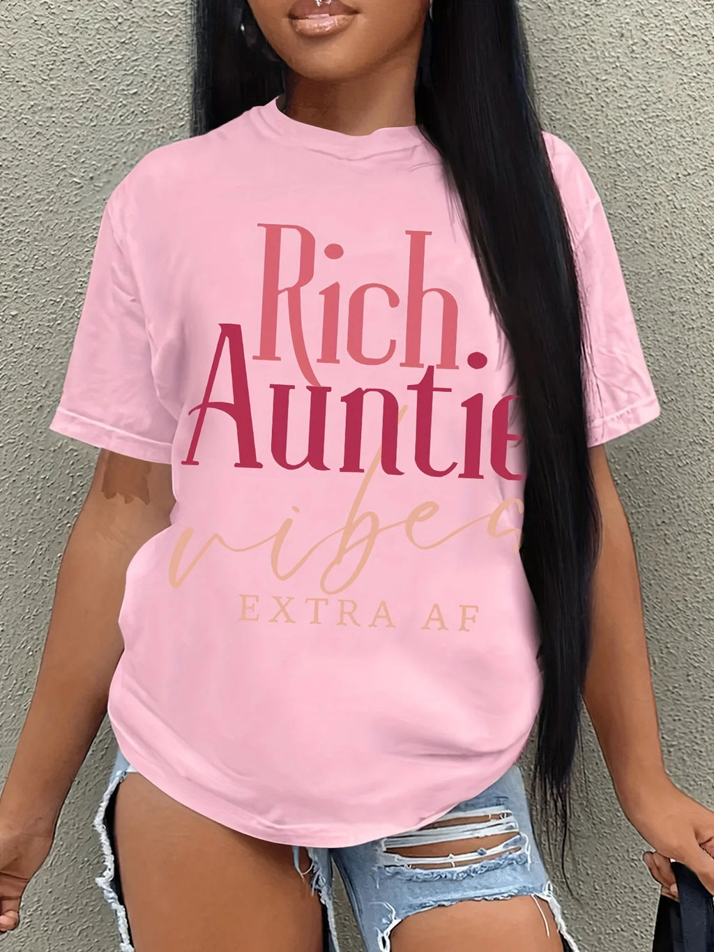 Camiseta Mujer Estilo Street Fashion Manga Corta Suelta y Oversize