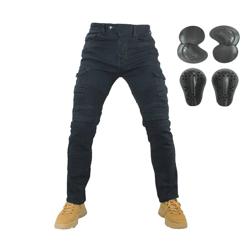 Pantalones de Motocicleta para Hombre – Jeans Featherbed, Versión Estándar, Ideales para Conducción de Verano