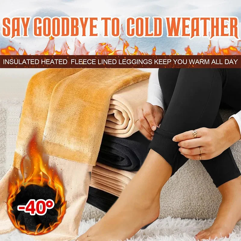 Leggings de Invierno para Mujer | Terciopelo Grueso, Cintura Alta, Térmicos y Elásticos