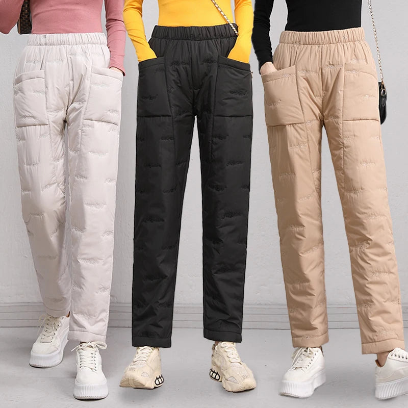 Pantalón Térmico Acolchado Mujer – Invierno Cálido con Cintura Elástica