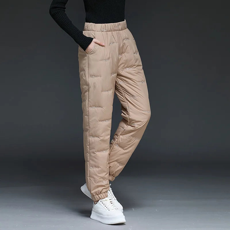 Pantalón Térmico Acolchado Mujer – Invierno Cálido con Cintura Elástica