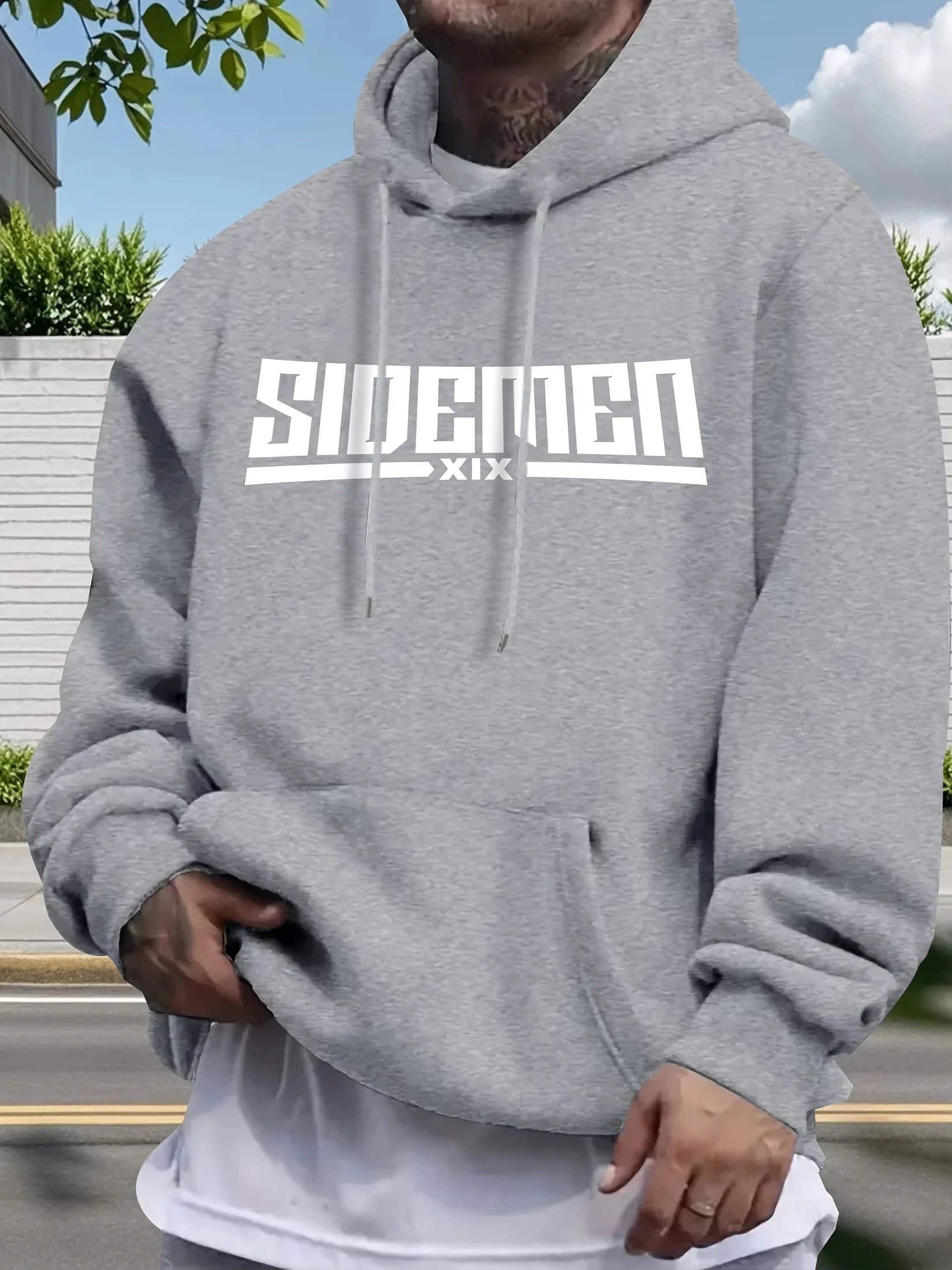 Sudadera Casual Hombre SIDEMEN – Hoodie Holgado de Algodón
