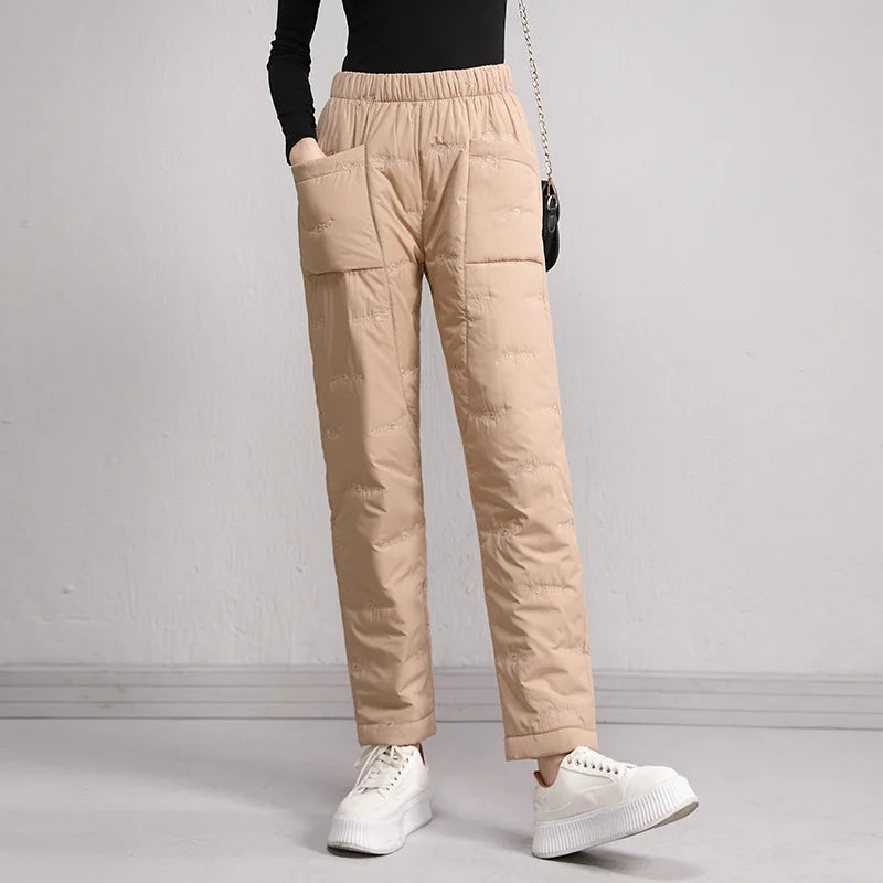 Pantalón Térmico Acolchado Mujer – Invierno Cálido con Cintura Elástica