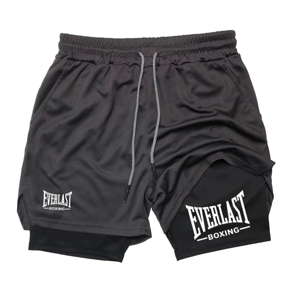 Shorts de Compresión Deportivos Hombre Doble Capa Secado Rápido RL0365