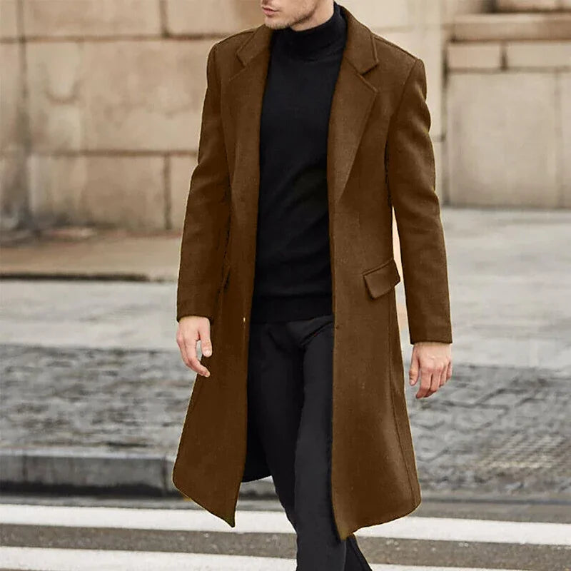 Abrigo Largo Hombre Invierno 2025 – Estilo Business Casual