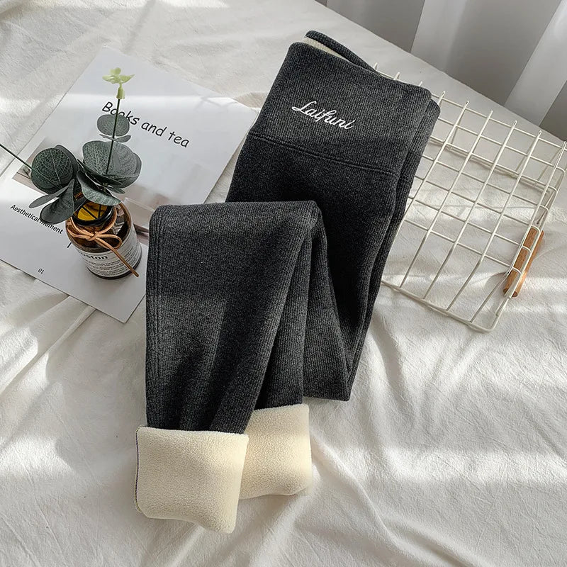 Leggings Térmicos de Invierno para Mujer – Cintura Alta, Afelpados y Acanalados