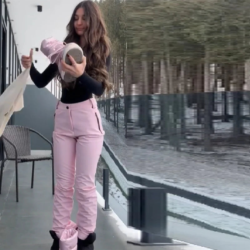 Conjunto de Invierno para Mujer – Chaqueta y Pantalón Impermeable y Cortaviento 2025