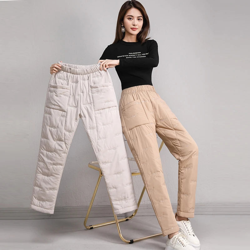 Pantalón Térmico Acolchado Mujer – Invierno Cálido con Cintura Elástica