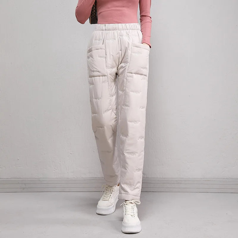 Pantalón Térmico Acolchado Mujer – Invierno Cálido con Cintura Elástica