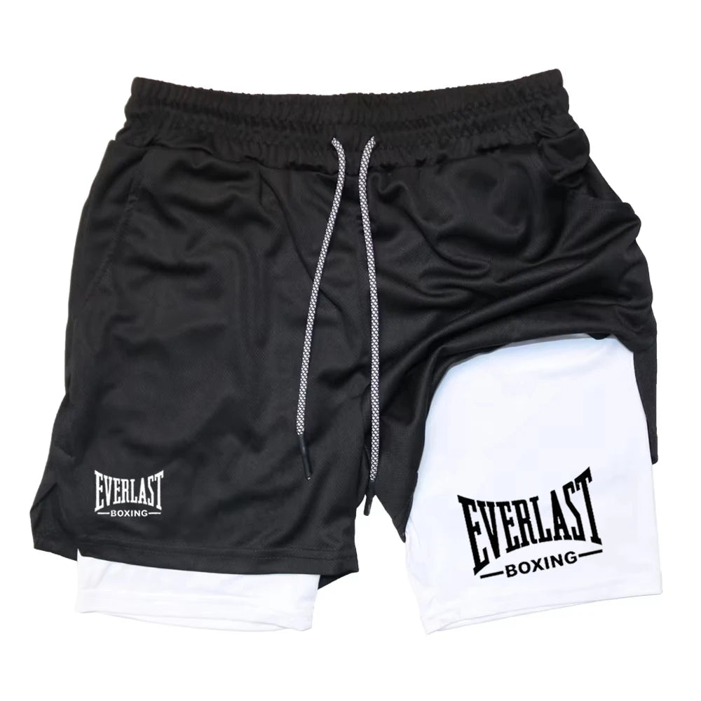 Shorts de Compresión Deportivos Hombre Doble Capa Secado Rápido RL0365