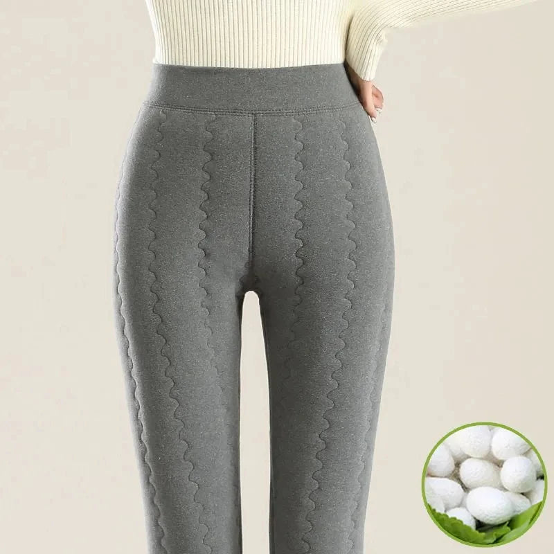 Leggings Térmicos Mujer de Cintura Alta – Afelpados, Cálidos y Ajuste Slim para Invierno
