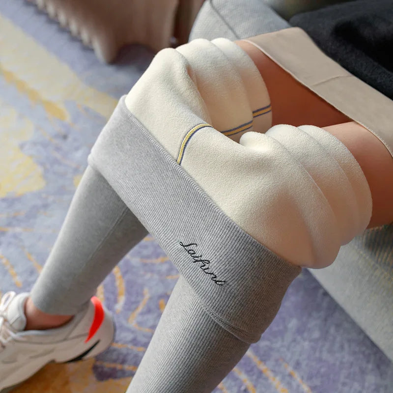 Leggings Térmicos de Invierno para Mujer – Cintura Alta, Afelpados y Acanalados