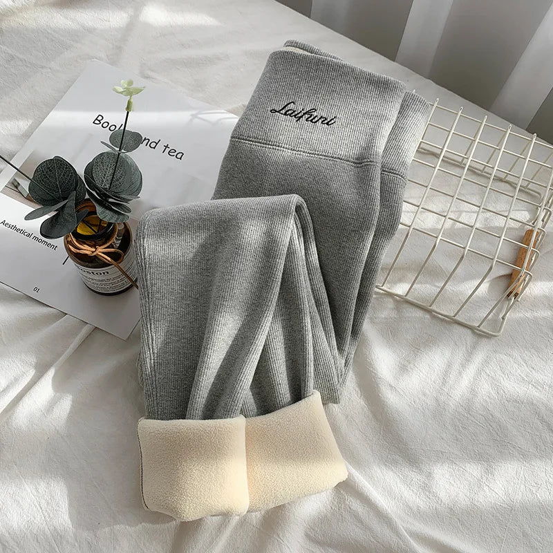 Leggings Térmicos de Invierno para Mujer – Cintura Alta, Afelpados y Acanalados