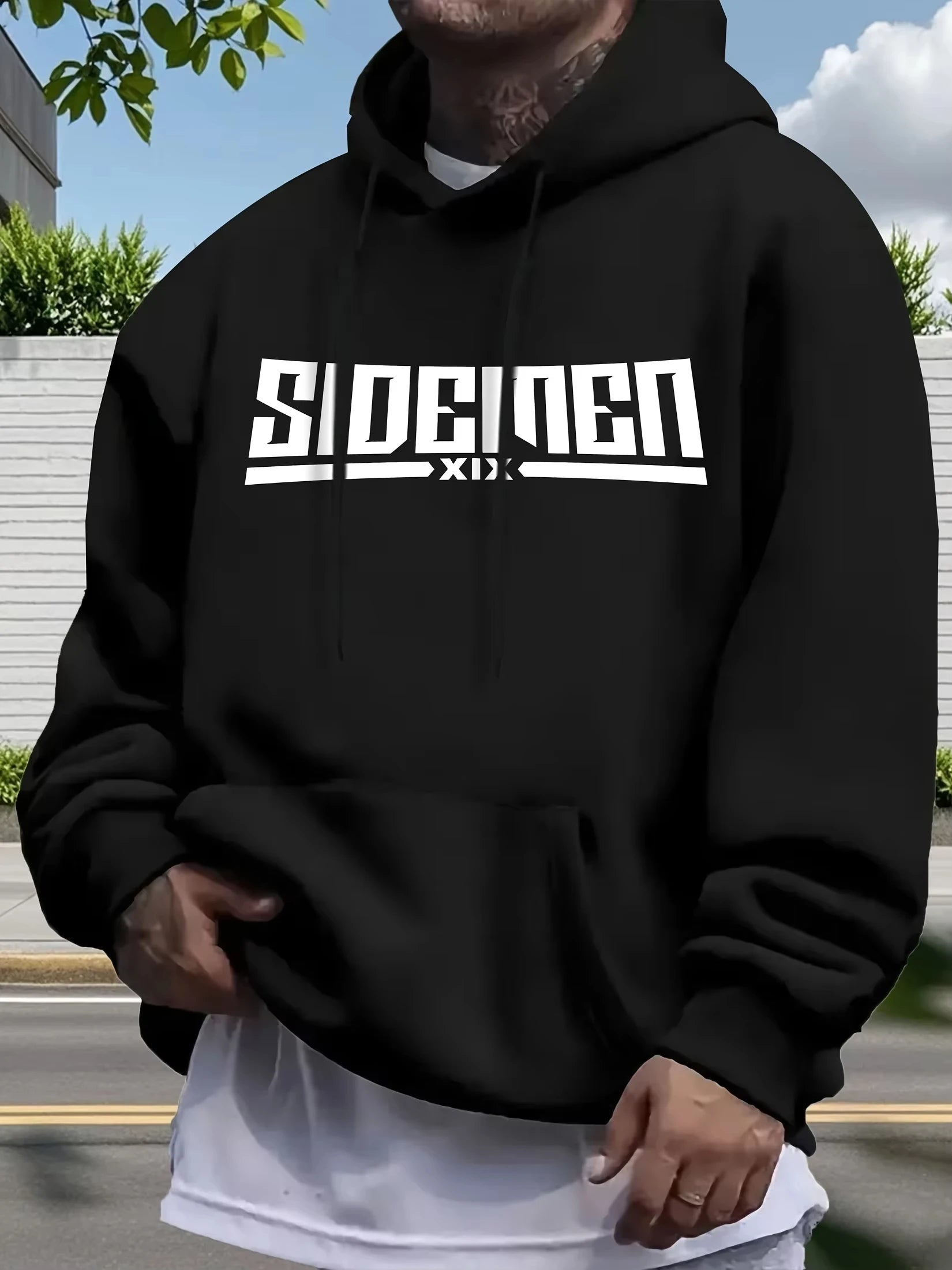Sudadera Casual Hombre SIDEMEN – Hoodie Holgado de Algodón