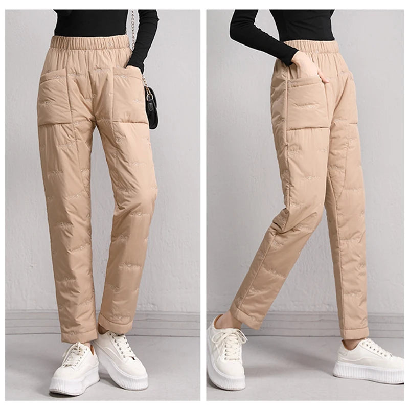 Pantalón Térmico Acolchado Mujer – Invierno Cálido con Cintura Elástica