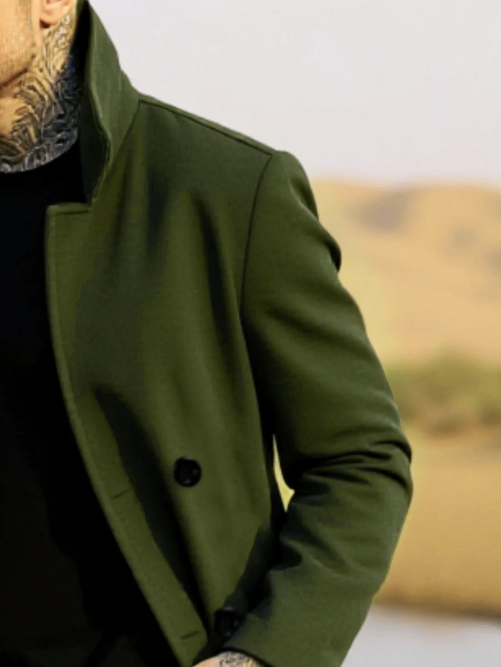 Trench Esencial de Invierno para Hombre – Abrigo de Lana con Forro Térmico, Estilo Clásico, Chaqueta Sólida, Listo para Viajar