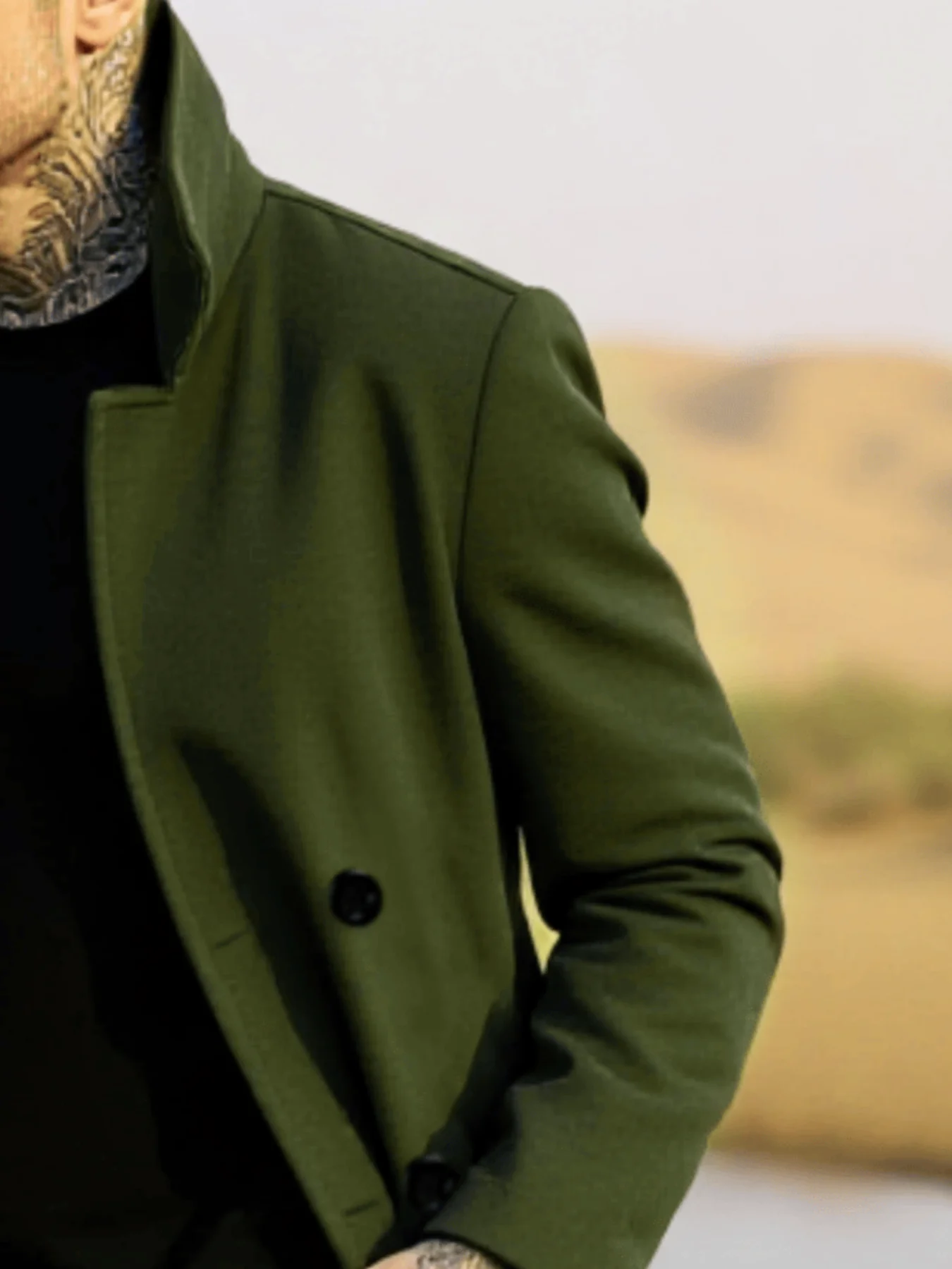 Trench Esencial de Invierno para Hombre – Abrigo de Lana con Forro Térmico, Estilo Clásico, Chaqueta Sólida, Listo para Viajar