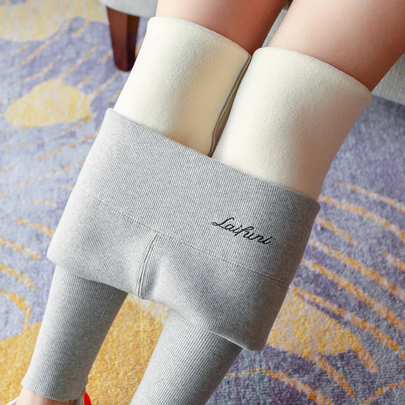 Leggings Térmicos de Invierno para Mujer – Cintura Alta, Afelpados y Acanalados