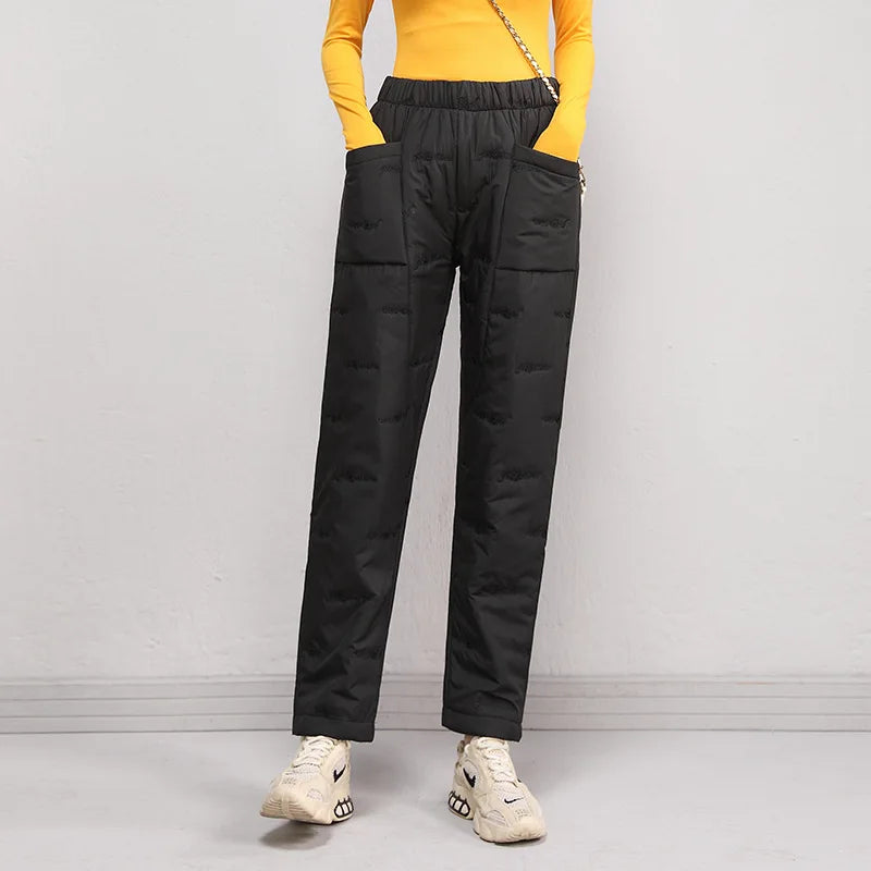 Pantalón Térmico Acolchado Mujer – Invierno Cálido con Cintura Elástica