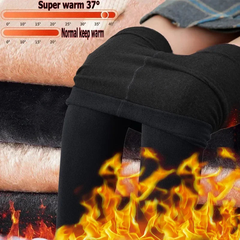 Leggings de Invierno para Mujer | Terciopelo Grueso, Cintura Alta, Térmicos y Elásticos