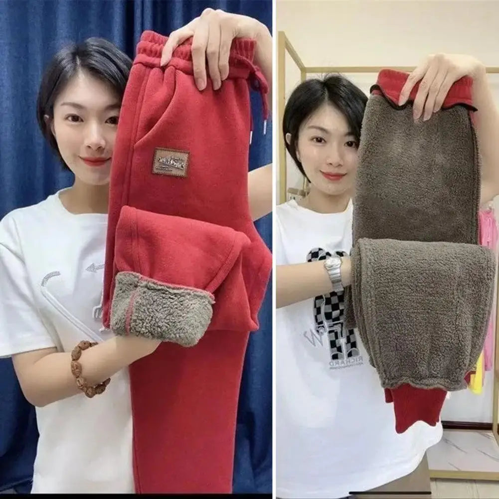 Pantalón Deportivo Térmico Mujer Afelpado – Cintura Alta con Bolsillos