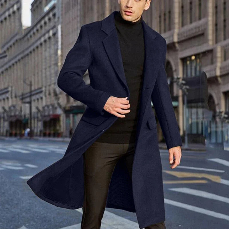 Abrigo Largo Hombre Invierno 2025 – Estilo Business Casual